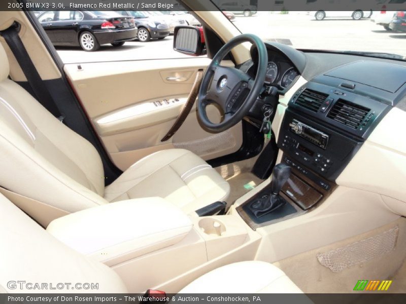 Flamenco Red Metallic / Sand Beige 2005 BMW X3 3.0i