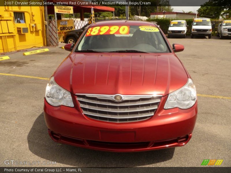 Inferno Red Crystal Pearl / Medium Pebble Beige/Cream 2007 Chrysler Sebring Sedan