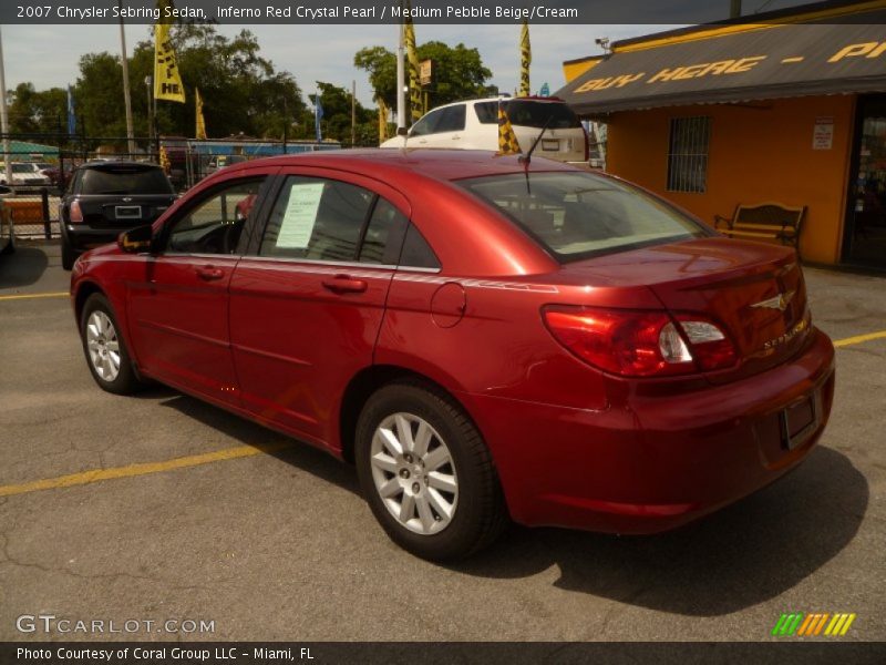 Inferno Red Crystal Pearl / Medium Pebble Beige/Cream 2007 Chrysler Sebring Sedan