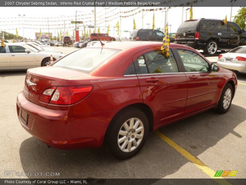 Inferno Red Crystal Pearl / Medium Pebble Beige/Cream 2007 Chrysler Sebring Sedan
