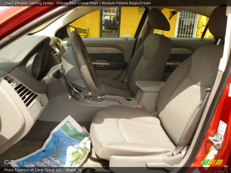 Inferno Red Crystal Pearl / Medium Pebble Beige/Cream 2007 Chrysler Sebring Sedan