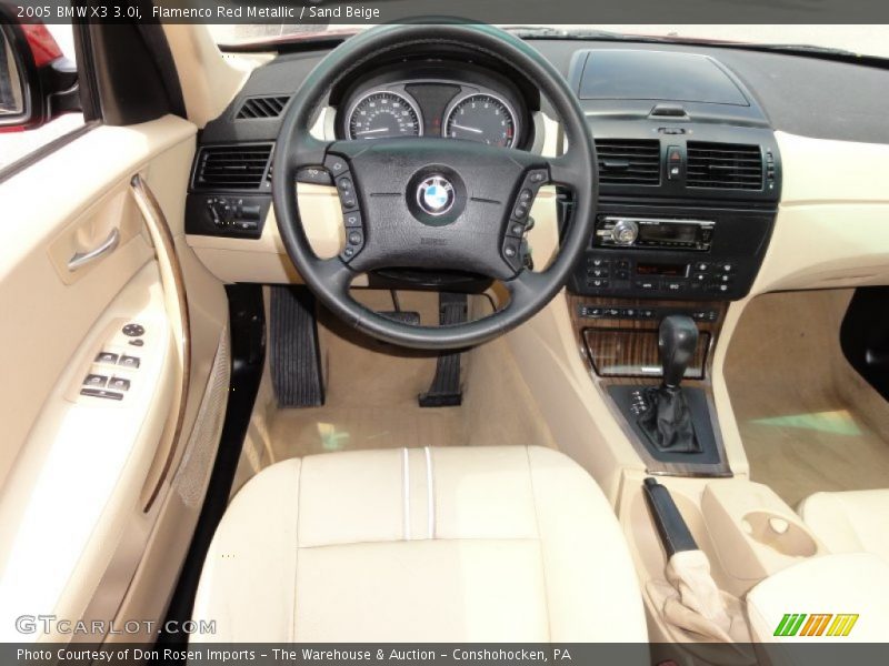 Flamenco Red Metallic / Sand Beige 2005 BMW X3 3.0i