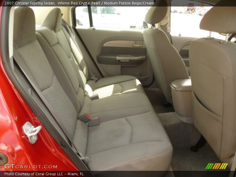 Inferno Red Crystal Pearl / Medium Pebble Beige/Cream 2007 Chrysler Sebring Sedan