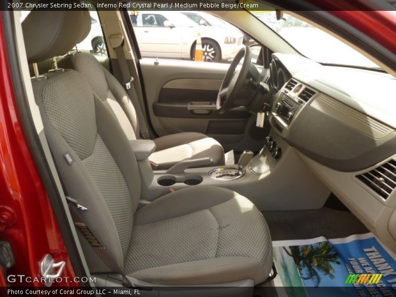 Inferno Red Crystal Pearl / Medium Pebble Beige/Cream 2007 Chrysler Sebring Sedan