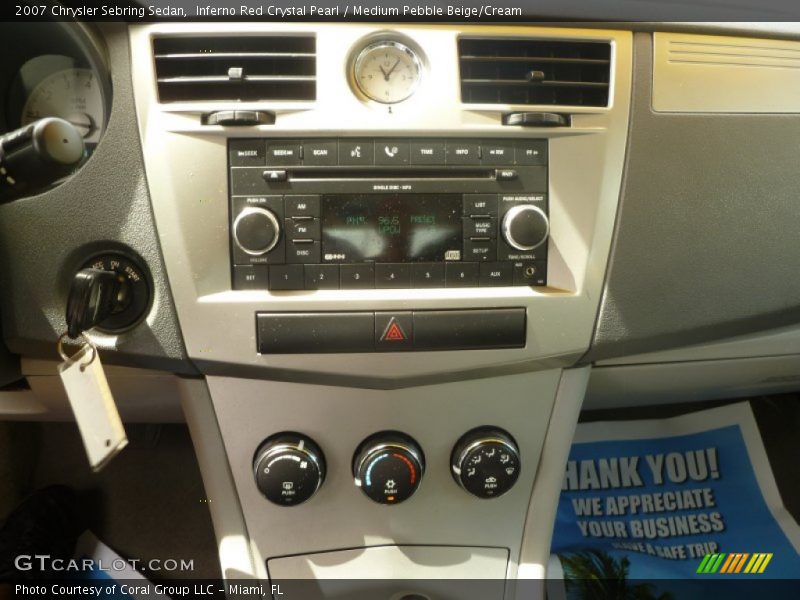 Inferno Red Crystal Pearl / Medium Pebble Beige/Cream 2007 Chrysler Sebring Sedan