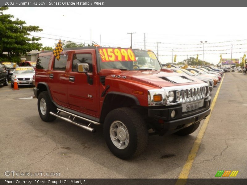 Sunset Orange Metallic / Wheat 2003 Hummer H2 SUV