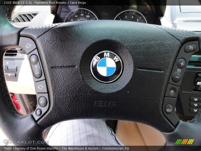 Flamenco Red Metallic / Sand Beige 2005 BMW X3 3.0i