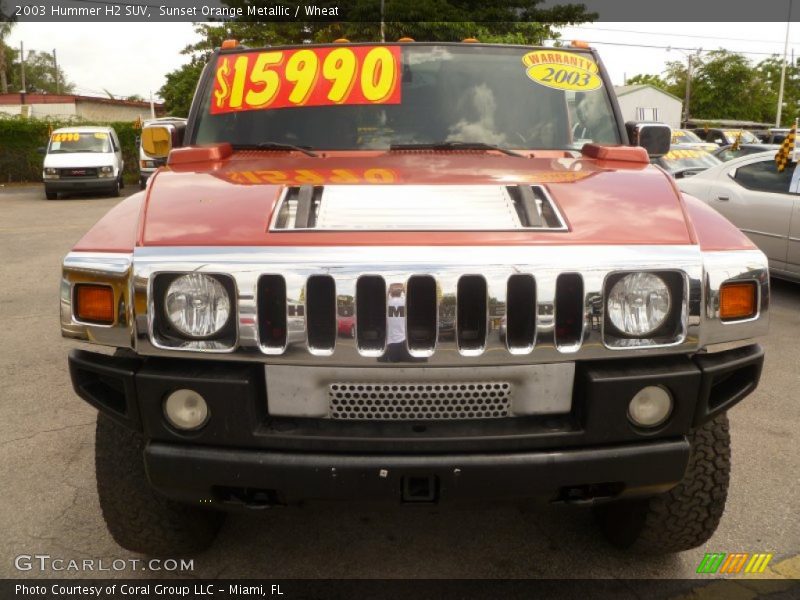 Sunset Orange Metallic / Wheat 2003 Hummer H2 SUV