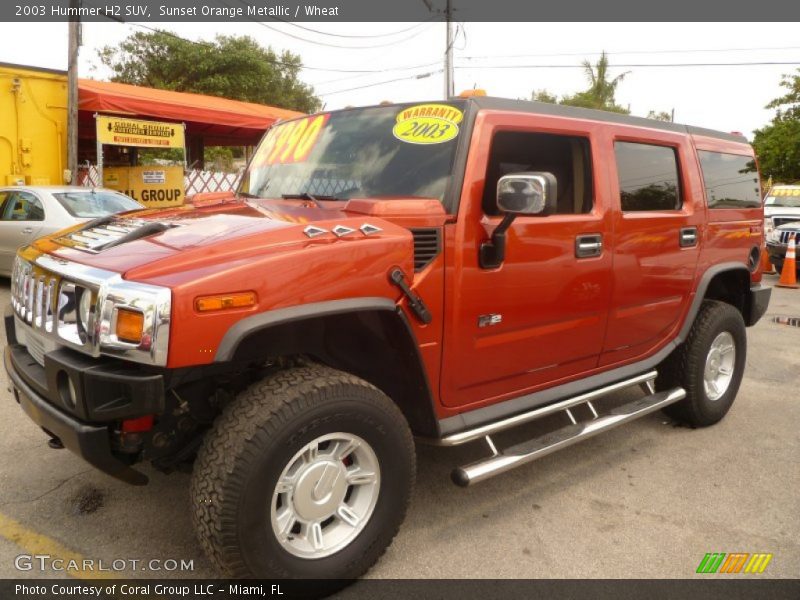 Sunset Orange Metallic / Wheat 2003 Hummer H2 SUV
