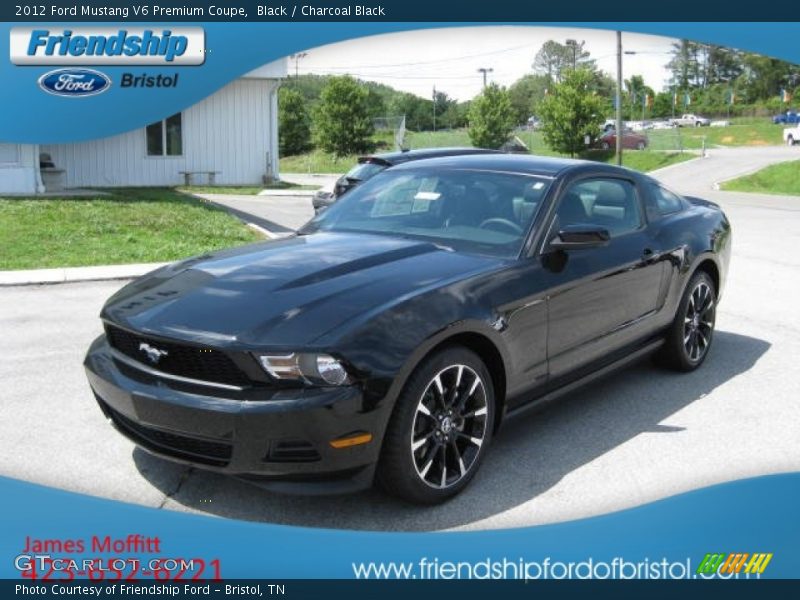 Black / Charcoal Black 2012 Ford Mustang V6 Premium Coupe