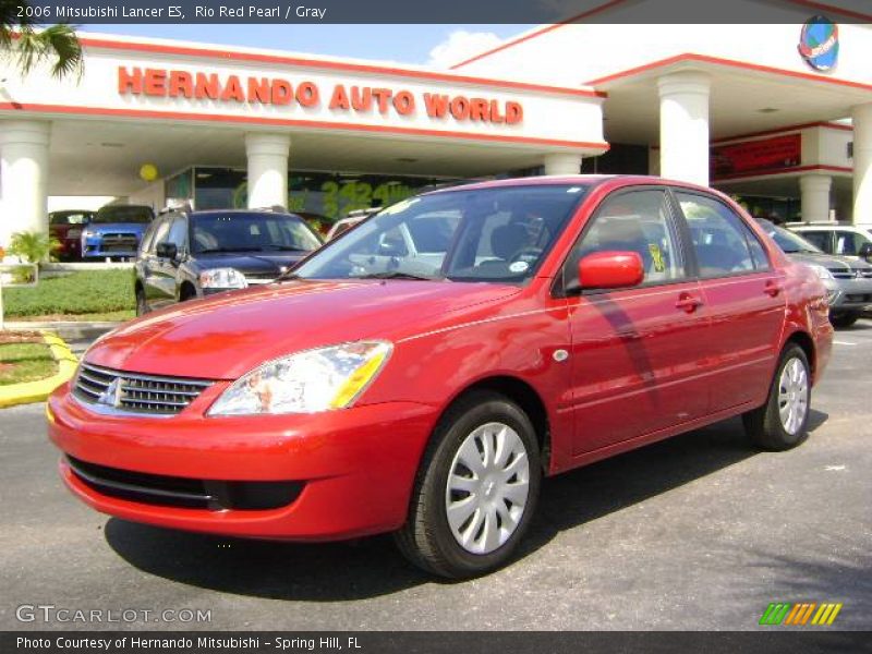 Rio Red Pearl / Gray 2006 Mitsubishi Lancer ES