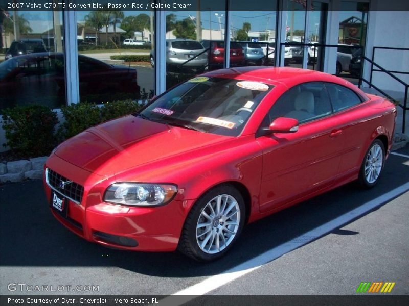 Passion Red / Calcite Cream 2007 Volvo C70 T5 Convertible