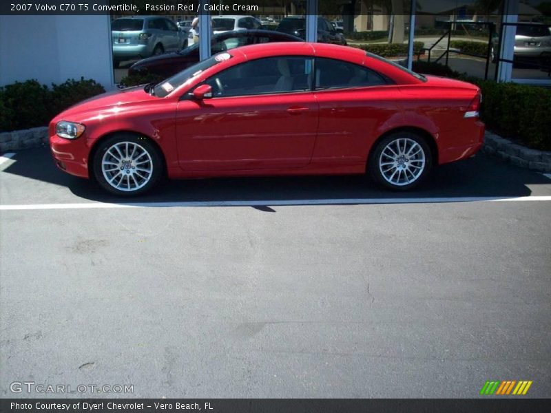 Passion Red / Calcite Cream 2007 Volvo C70 T5 Convertible
