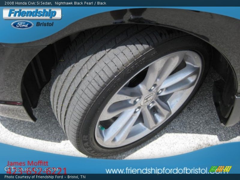 Nighthawk Black Pearl / Black 2008 Honda Civic Si Sedan