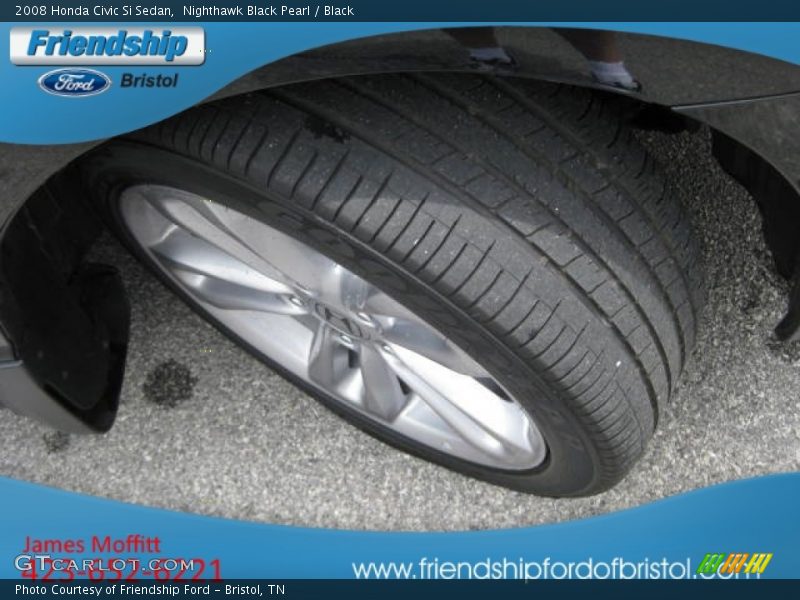 Nighthawk Black Pearl / Black 2008 Honda Civic Si Sedan