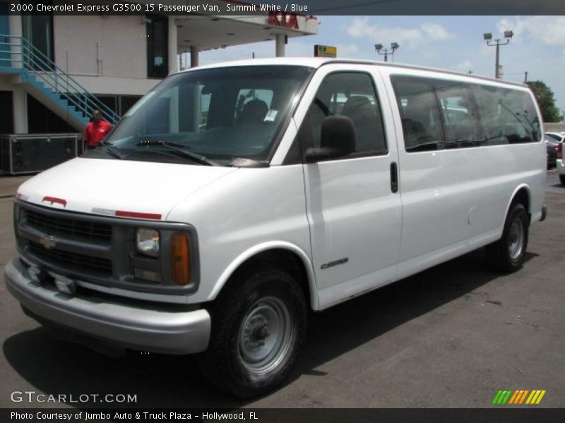 Front 3/4 View of 2000 Express G3500 15 Passenger Van