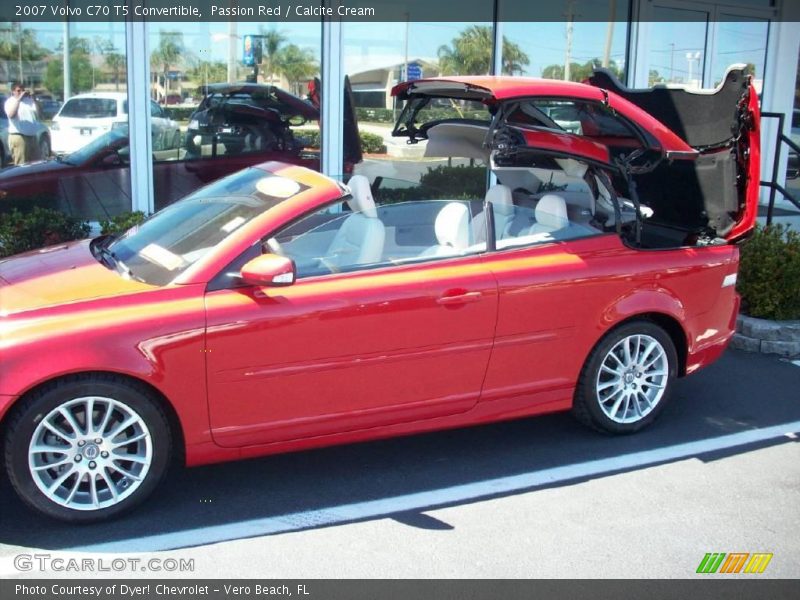 Passion Red / Calcite Cream 2007 Volvo C70 T5 Convertible