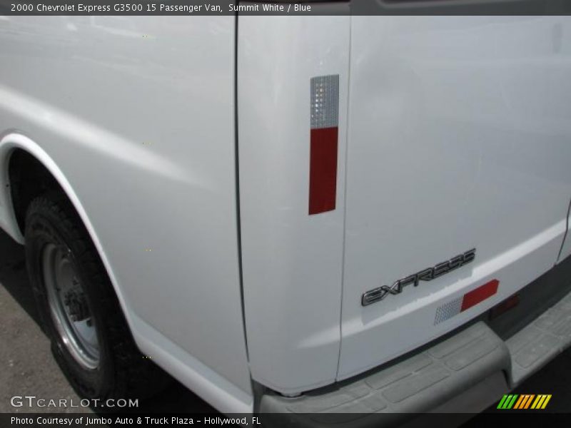Summit White / Blue 2000 Chevrolet Express G3500 15 Passenger Van