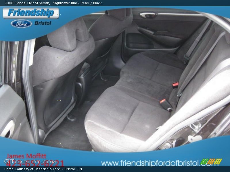 Nighthawk Black Pearl / Black 2008 Honda Civic Si Sedan