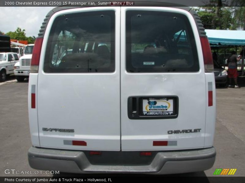 Summit White / Blue 2000 Chevrolet Express G3500 15 Passenger Van
