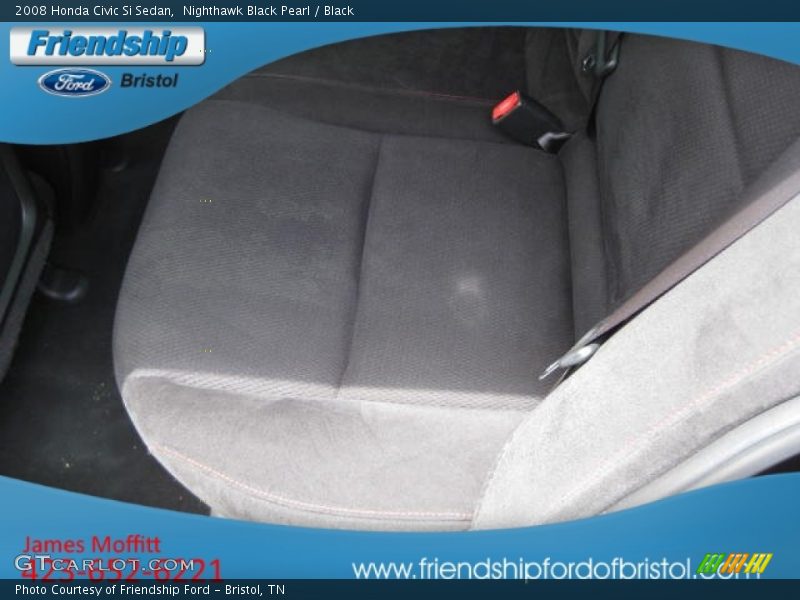 Nighthawk Black Pearl / Black 2008 Honda Civic Si Sedan