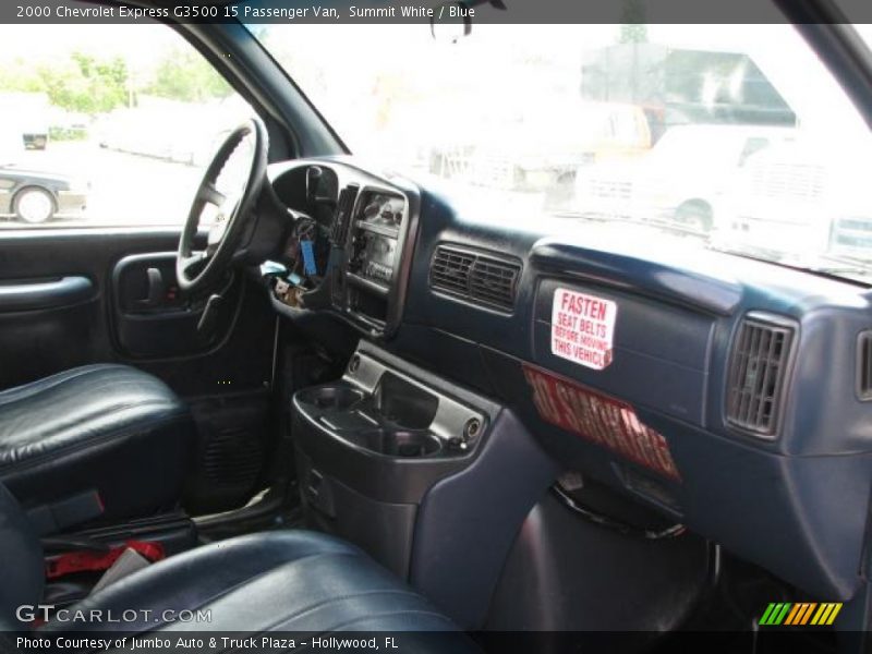 Summit White / Blue 2000 Chevrolet Express G3500 15 Passenger Van