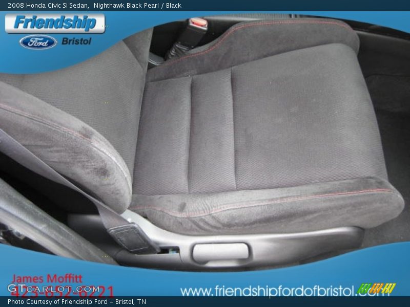 Nighthawk Black Pearl / Black 2008 Honda Civic Si Sedan