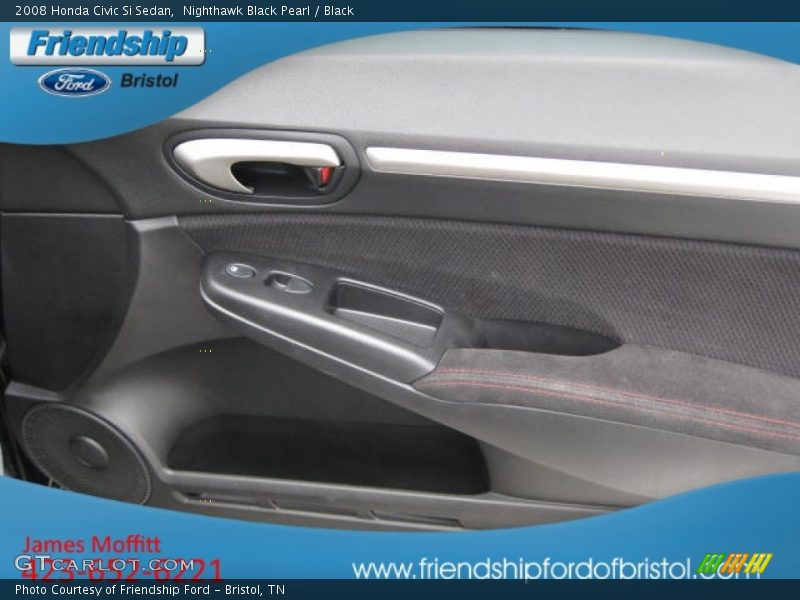 Nighthawk Black Pearl / Black 2008 Honda Civic Si Sedan