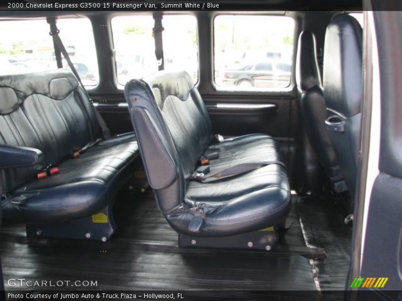  2000 Express G3500 15 Passenger Van Blue Interior