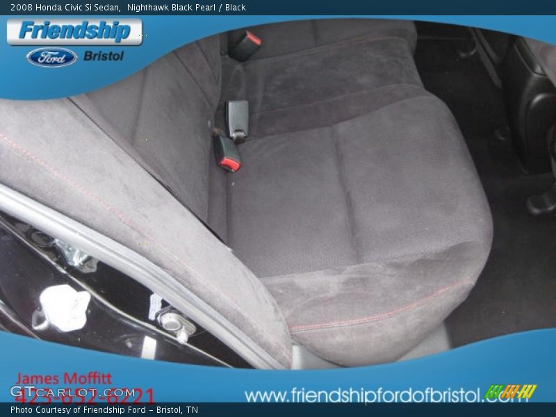 Nighthawk Black Pearl / Black 2008 Honda Civic Si Sedan