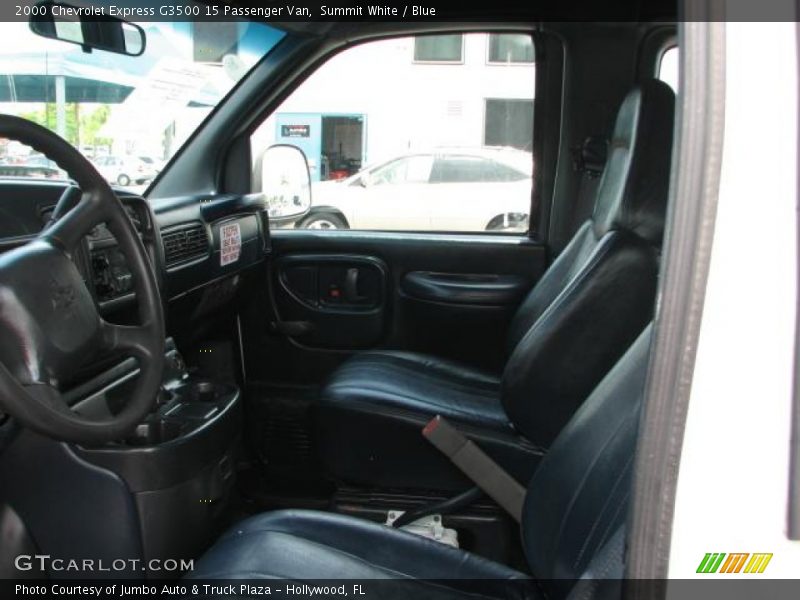 Summit White / Blue 2000 Chevrolet Express G3500 15 Passenger Van