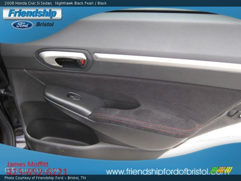 Nighthawk Black Pearl / Black 2008 Honda Civic Si Sedan