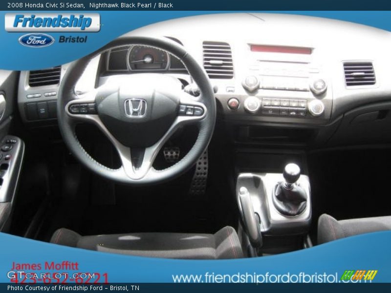 Nighthawk Black Pearl / Black 2008 Honda Civic Si Sedan