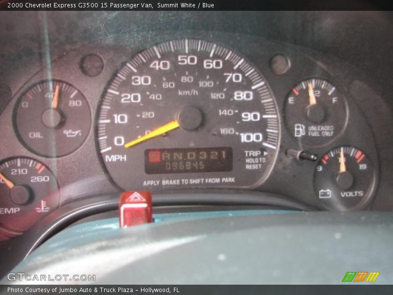 Summit White / Blue 2000 Chevrolet Express G3500 15 Passenger Van