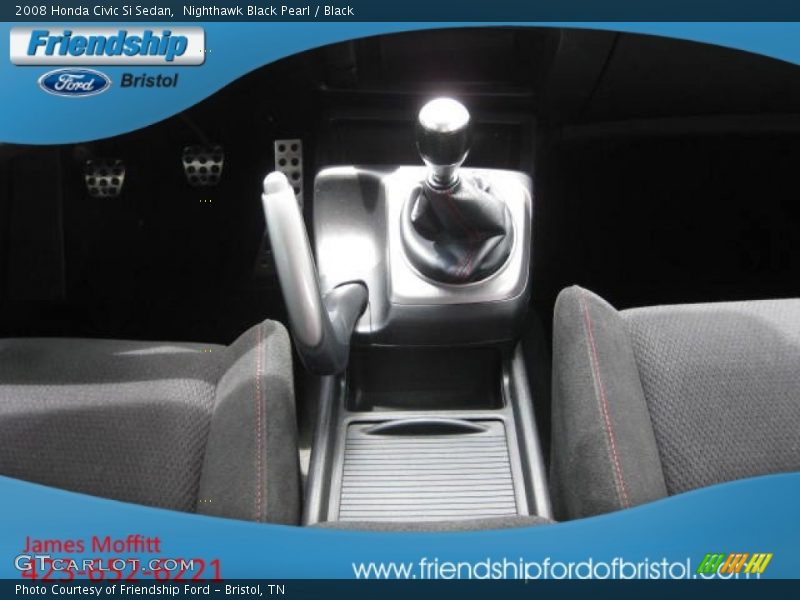 Nighthawk Black Pearl / Black 2008 Honda Civic Si Sedan
