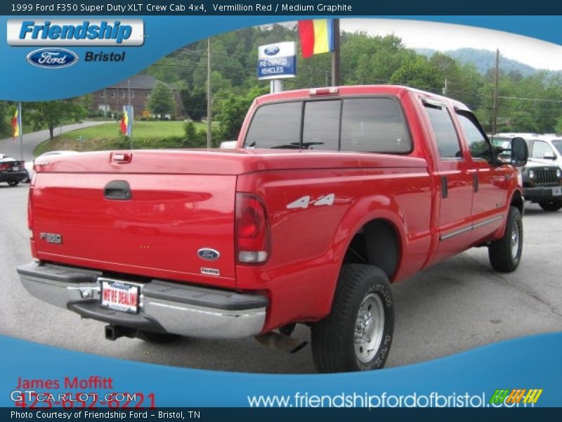 Vermillion Red / Medium Graphite 1999 Ford F350 Super Duty XLT Crew Cab 4x4