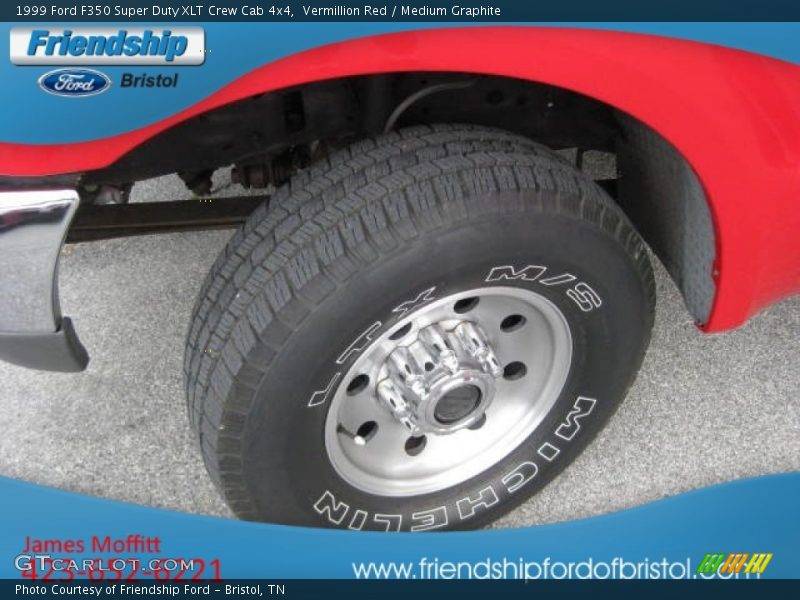 Vermillion Red / Medium Graphite 1999 Ford F350 Super Duty XLT Crew Cab 4x4