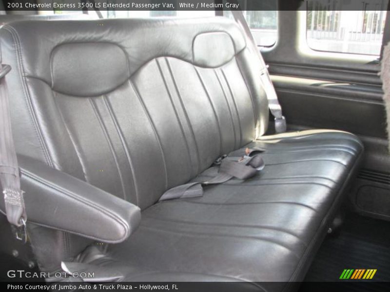 White / Medium Gray 2001 Chevrolet Express 3500 LS Extended Passenger Van