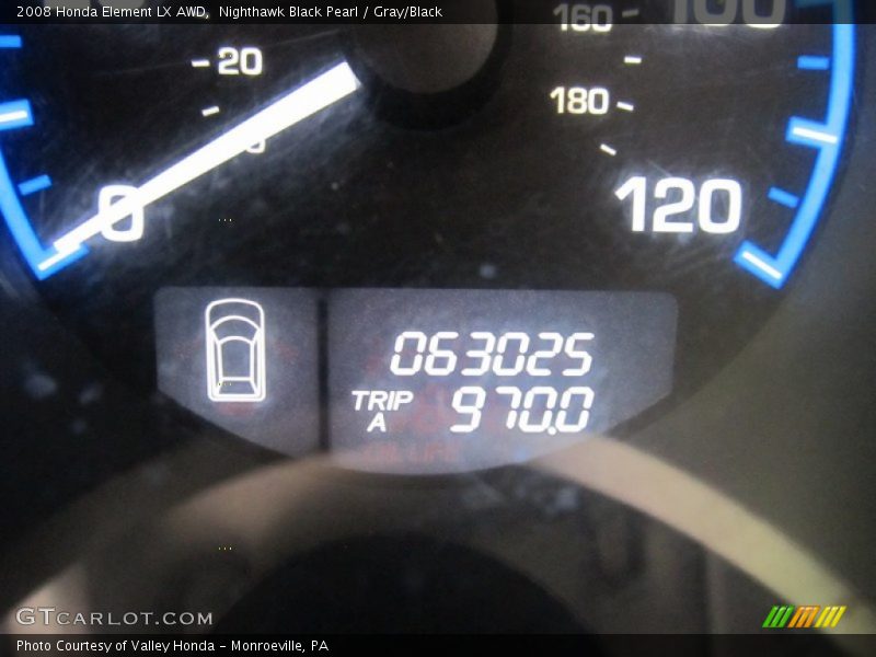 Nighthawk Black Pearl / Gray/Black 2008 Honda Element LX AWD
