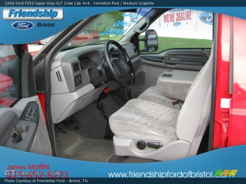 Vermillion Red / Medium Graphite 1999 Ford F350 Super Duty XLT Crew Cab 4x4