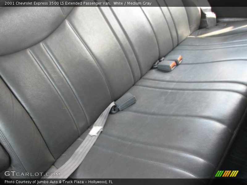 White / Medium Gray 2001 Chevrolet Express 3500 LS Extended Passenger Van