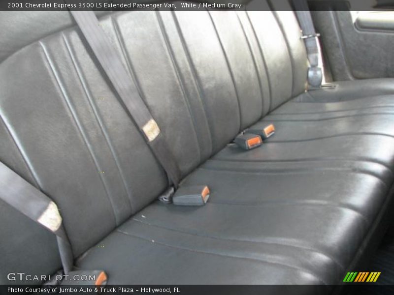 White / Medium Gray 2001 Chevrolet Express 3500 LS Extended Passenger Van