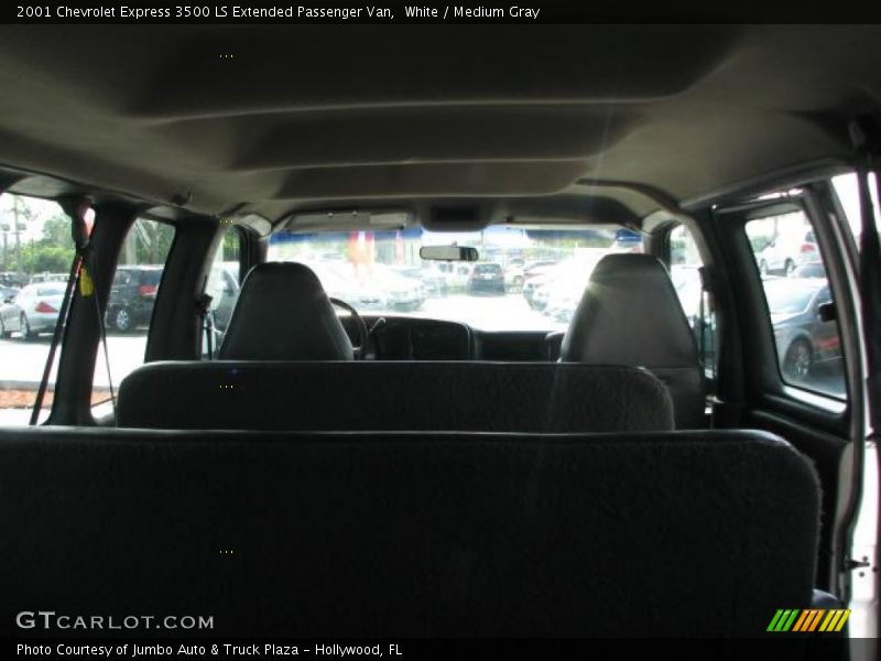 White / Medium Gray 2001 Chevrolet Express 3500 LS Extended Passenger Van
