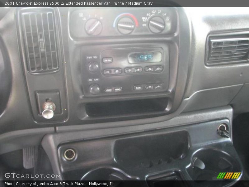 White / Medium Gray 2001 Chevrolet Express 3500 LS Extended Passenger Van
