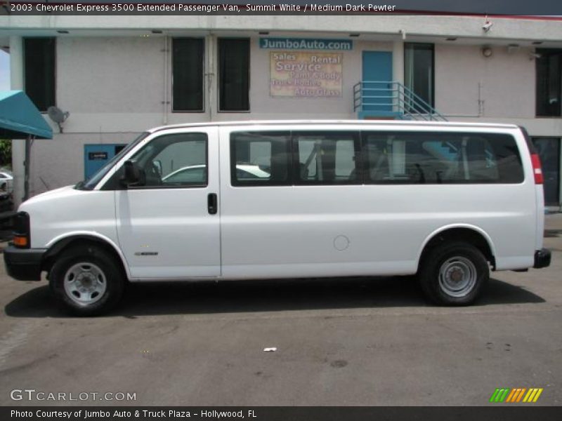 Summit White / Medium Dark Pewter 2003 Chevrolet Express 3500 Extended Passenger Van