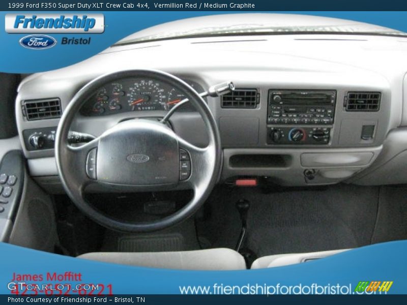 Vermillion Red / Medium Graphite 1999 Ford F350 Super Duty XLT Crew Cab 4x4