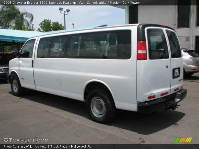Summit White / Medium Dark Pewter 2003 Chevrolet Express 3500 Extended Passenger Van