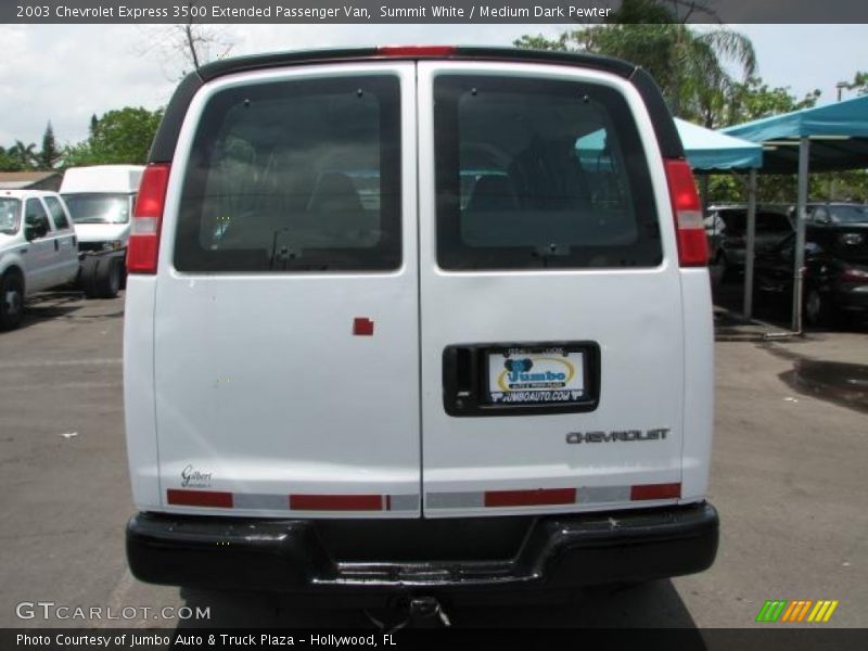 Summit White / Medium Dark Pewter 2003 Chevrolet Express 3500 Extended Passenger Van