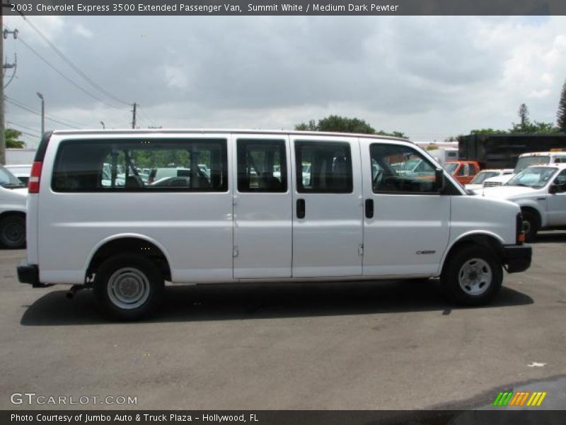 Summit White / Medium Dark Pewter 2003 Chevrolet Express 3500 Extended Passenger Van