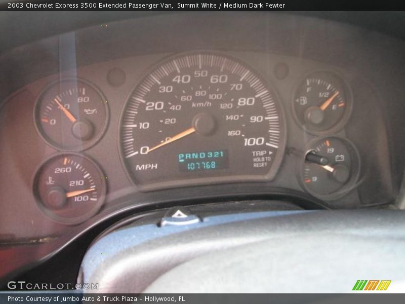 Summit White / Medium Dark Pewter 2003 Chevrolet Express 3500 Extended Passenger Van